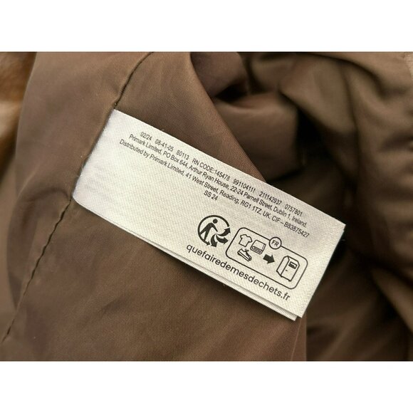 Rita Ora X Primark Collaboration Brown Faux Leather Motorcycle Jacket XS Edgy - Picture 6 of 6